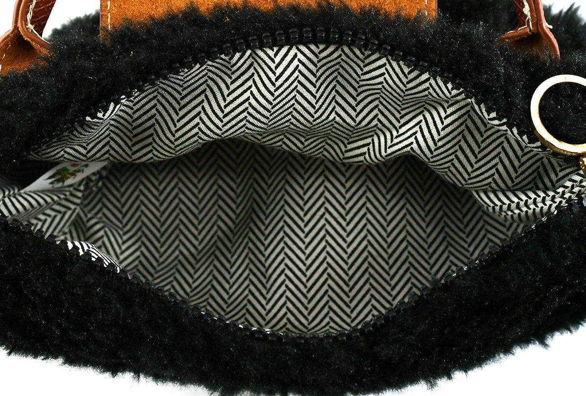 MiMi Wholesale - Vente Sac à bandoulière – femme - Sac bandoulière mini en shearling SW7819