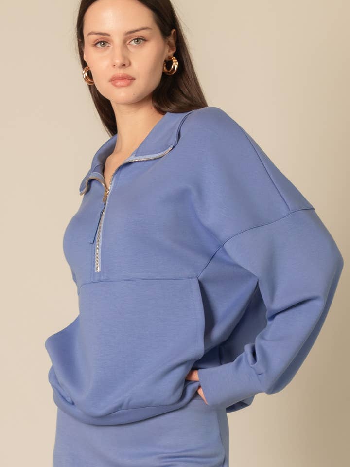 P. CILL - Venta al por mayor Sudadera - Mujer - Jersey con cremallera de modal en forma de mantequilla P. CILL25