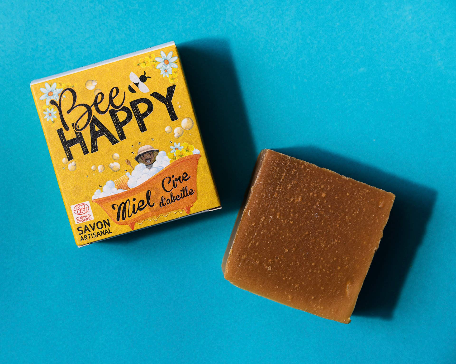 Les Savons d'Achille - Wholesale Bar Soap - Bee Happy 100g - Honey and Beeswax1