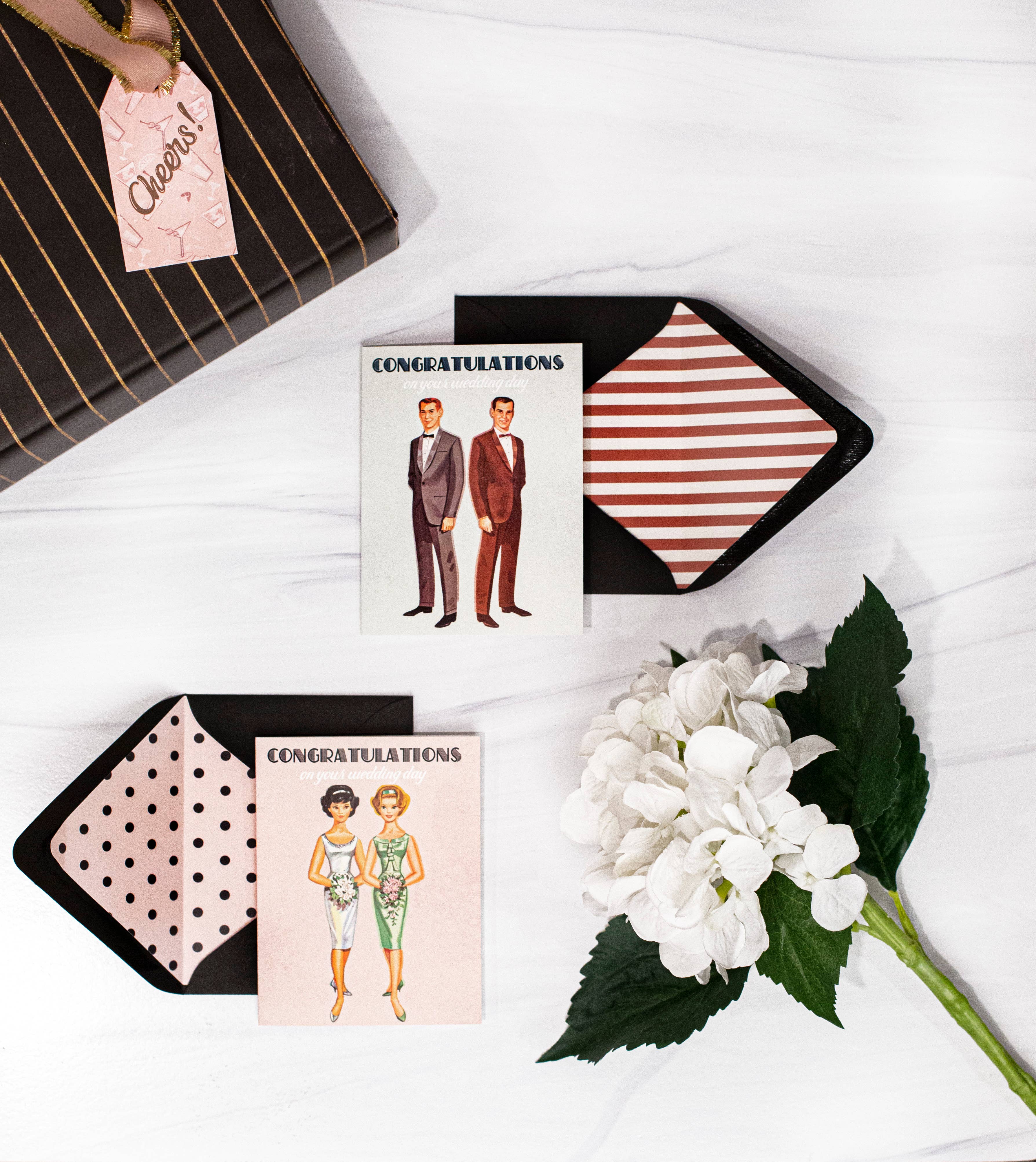 Mod Lounge Paper Company - Wholesale Wedding Card - Vintage Grooms Mr and Mr Wedding Card1
