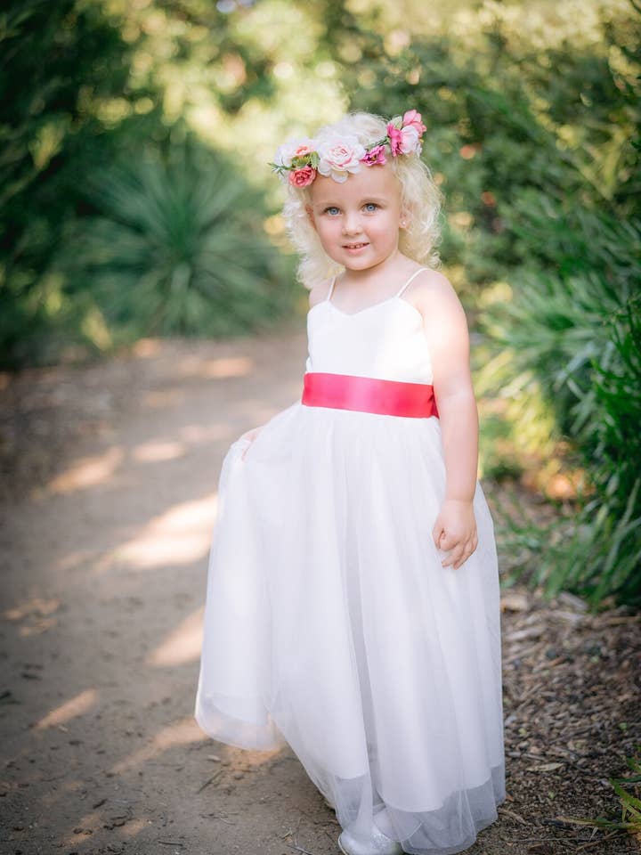 Light Ivory Modern Classic Flower Girl Dress for wholesale by Ana Balahan