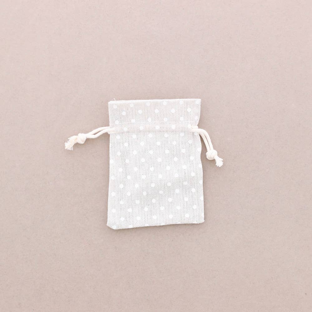 Sonata - Wholesale Pouch - Women's - Polka Dot Linen Bags 8x10 cm 50 pieces1