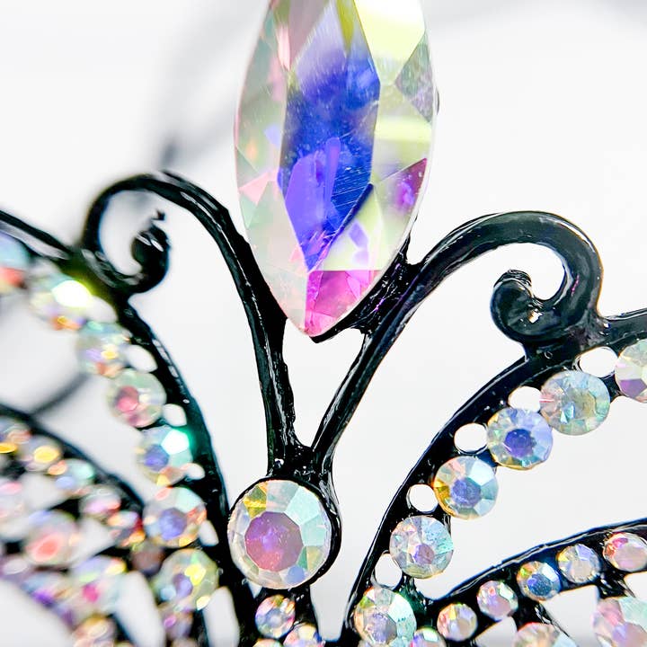 Happy Dream Gifts - Wholesale Costume - Unisex - Diamond Crystal Masquerade Mask, Black Party Mask, Prom Mask