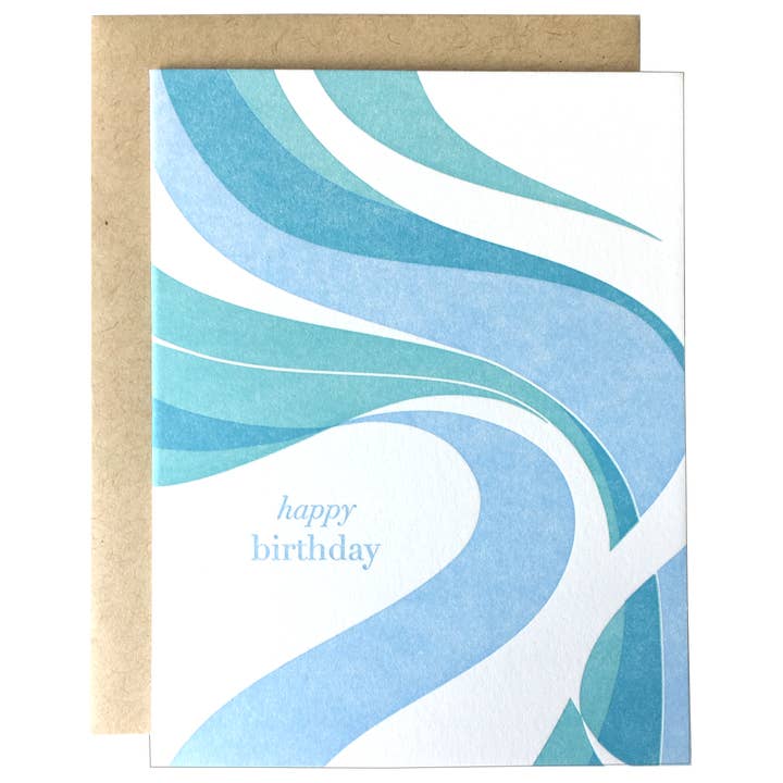 Fillmore Swirl Birthday Card for wholesale by Navy Midnight Press