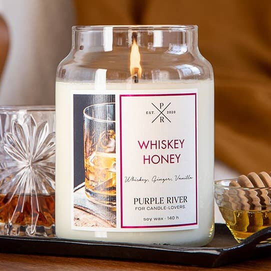 Duftlys Whiskey Honey - 623G for engroshandel hos Purple River