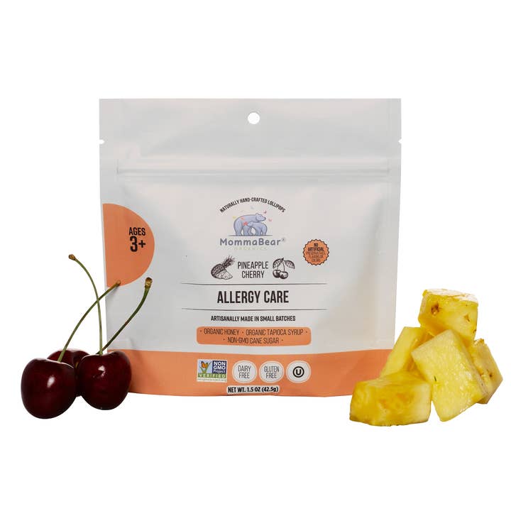 MommaBear Organics - Wholesale Lollipop - Allergy Relief Lollipops; Pineapple, Wild Cherry, Hibiscus5