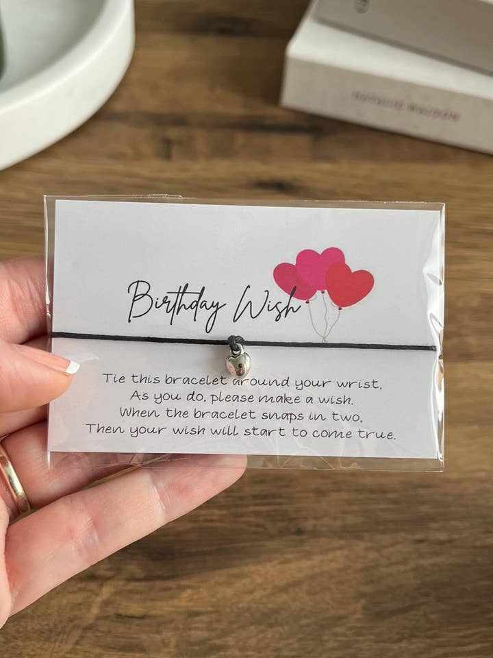 Birthday Wish Butterfly Rose Gold Wish Bracelet (tie string) for wholesale by Print Perfection