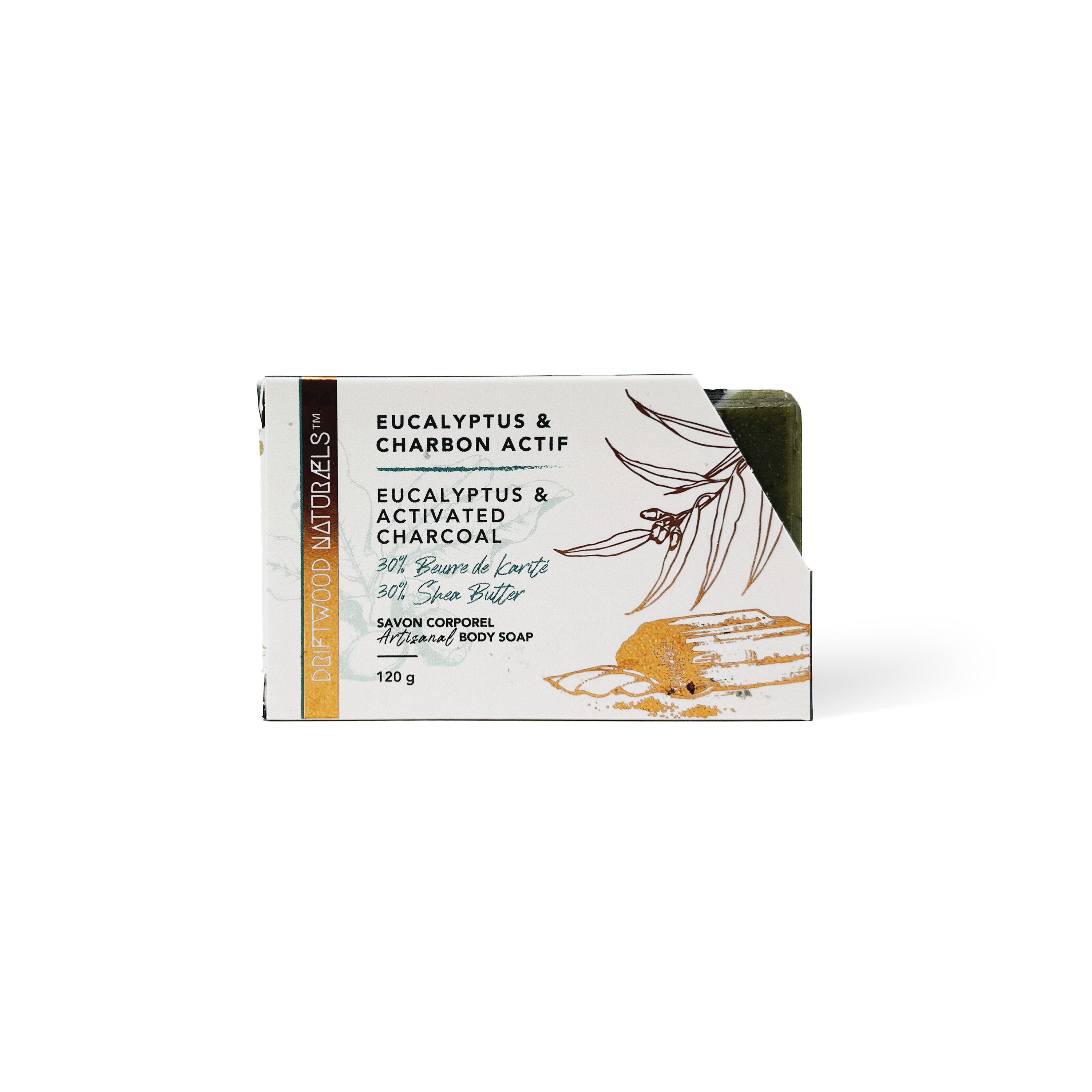 DRIFTWOOD NATURALS - Wholesale Bar Soap - Eucalyptus & Charbon Activé - Savon Corporel Artisanal1
