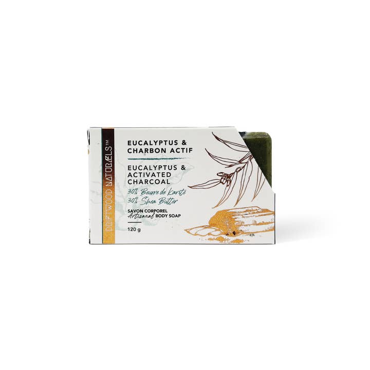 DRIFTWOOD NATURALS - Wholesale Bar Soap - Eucalyptus & Charbon Activé - Savon Corporel Artisanal1