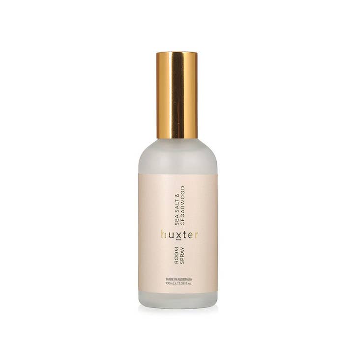 Huxter - Vendita all'ingrosso Spray per tessuti e ambienti - Spray per ambiente da 100 ml in confezione - Sale marino e legno di cedro - Profumo neutro1