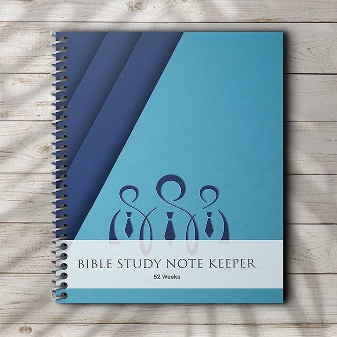 Bible Study Journal For Notes Men Blue Matte Cover Portable 7x9 Size for wholesale by Intentionally You
