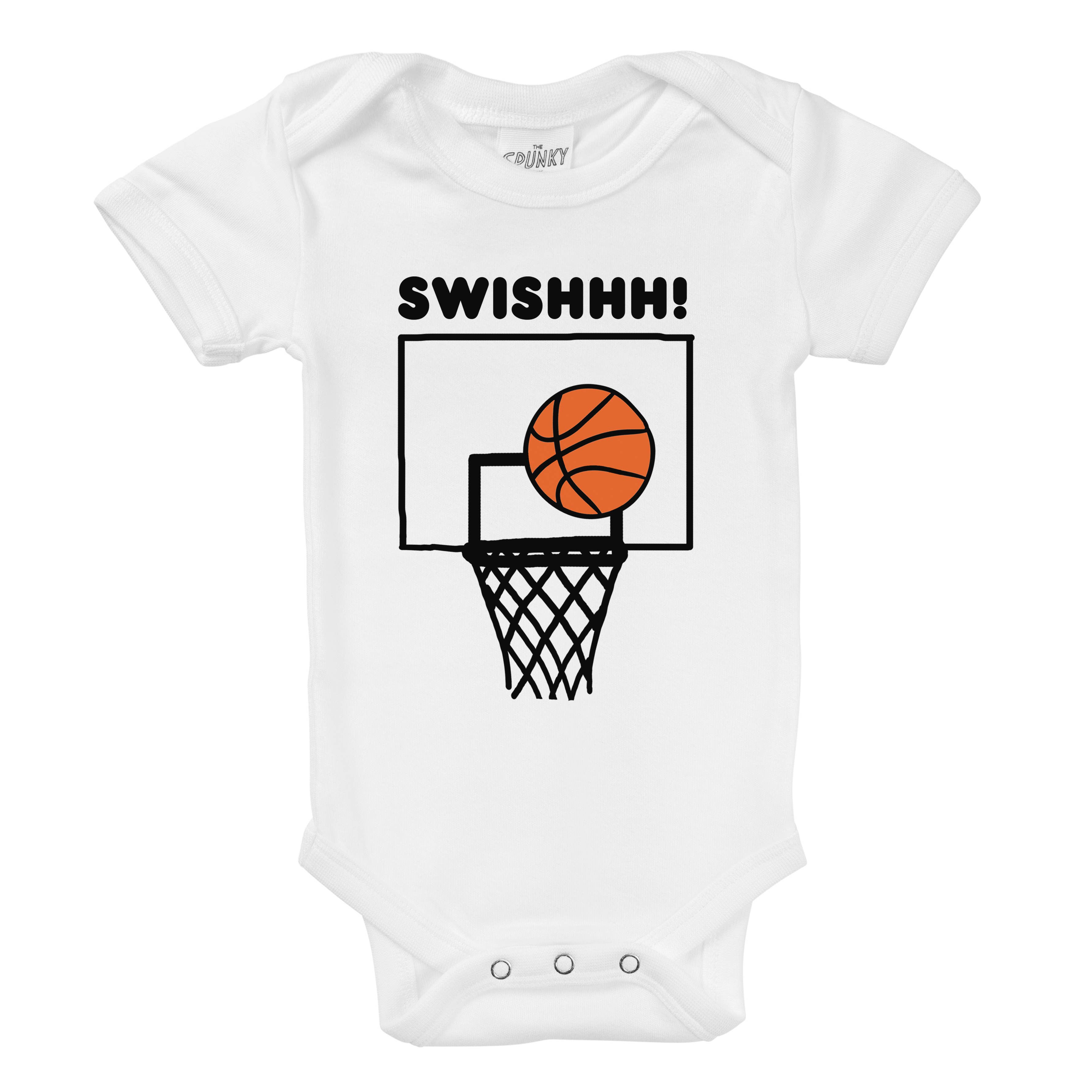 Spunky Stork - Wholesale Screen Printed T-Shirt - Kids - Basketball Net Swish Organic Baby Bodysuit Toddler Shirt0