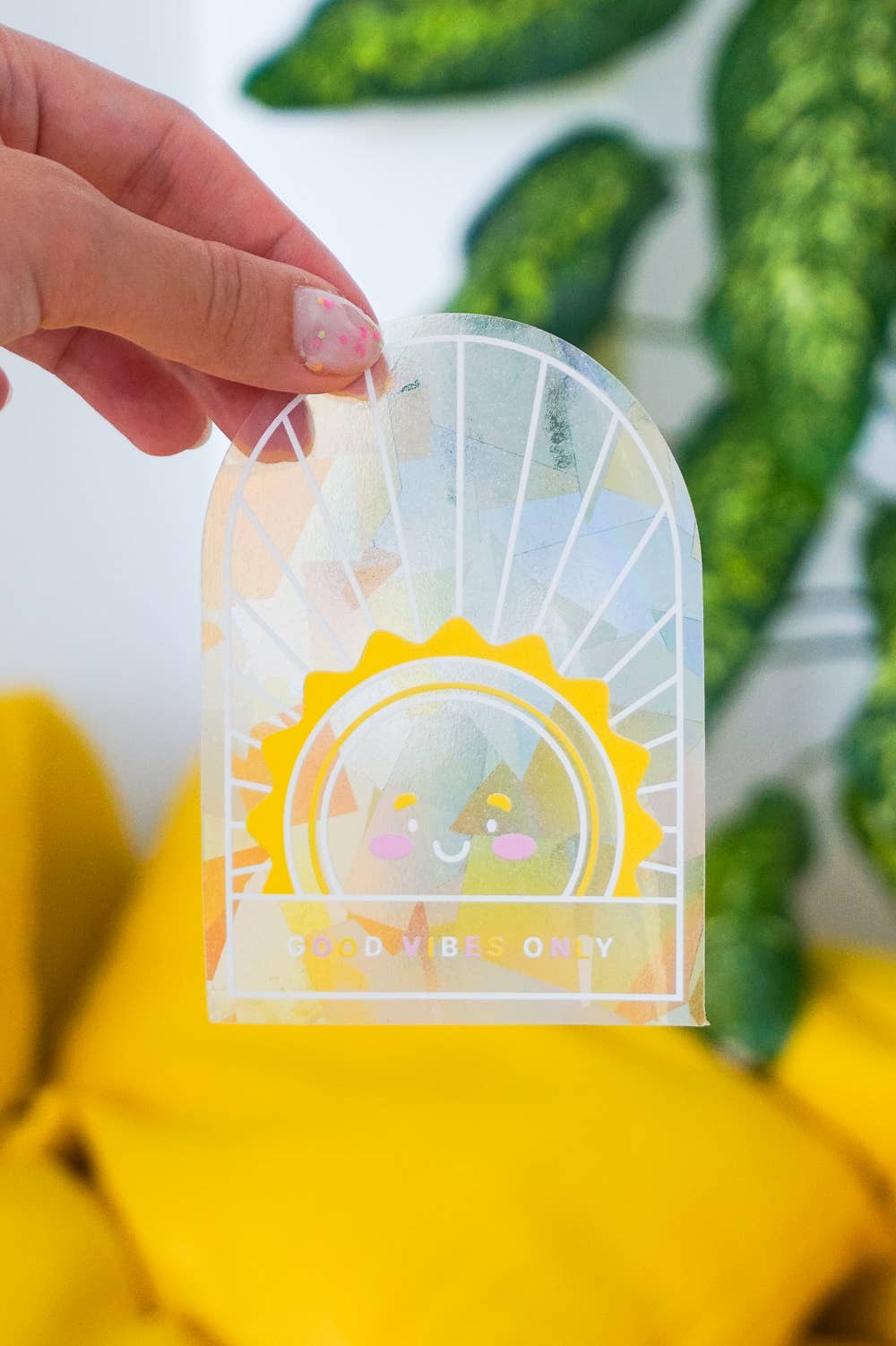 Creative Goodie - Wholesale Sticker - Good vibes Suncatcher sticker, Rainbow sticker, Window decal5