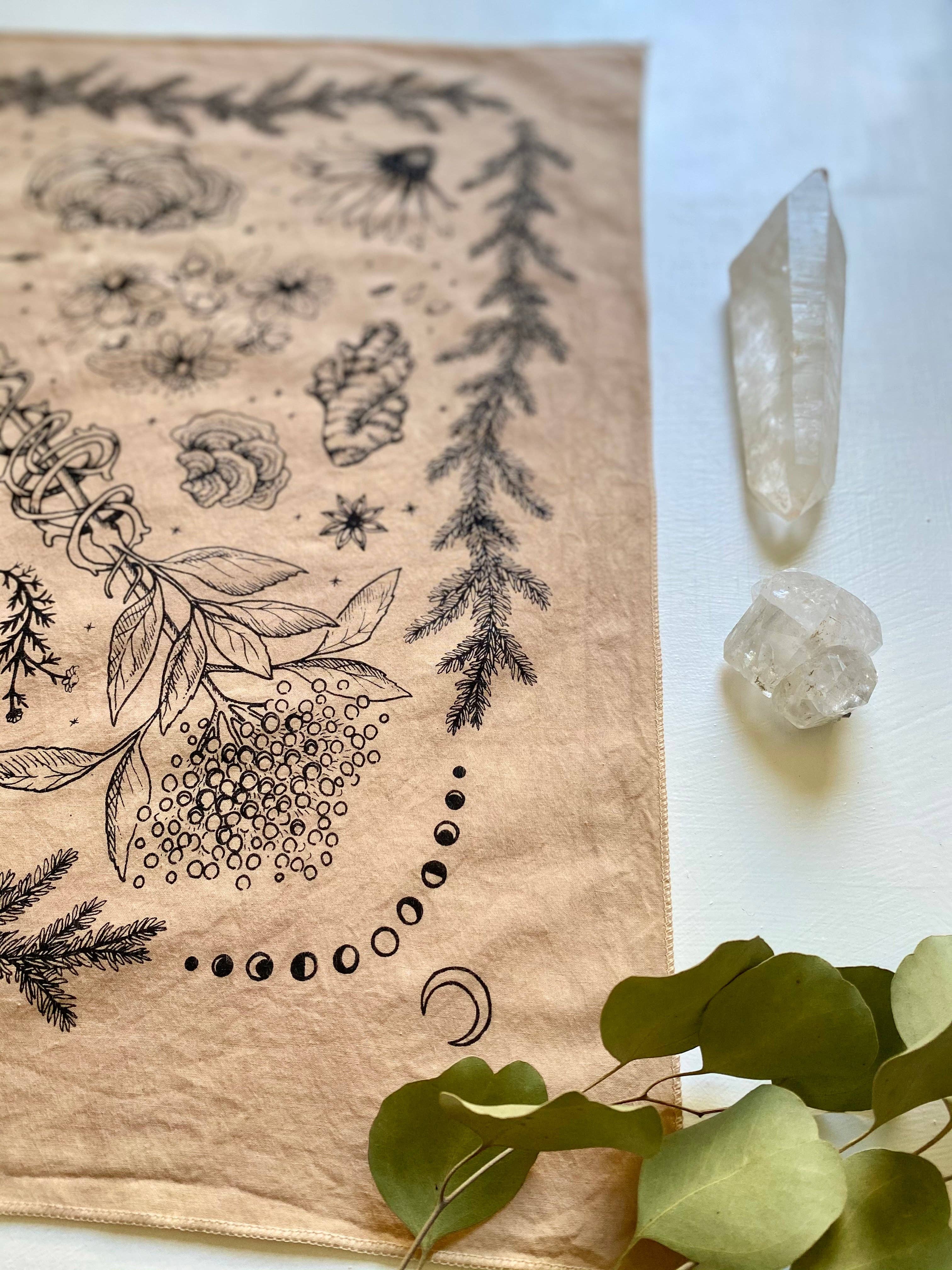 Wanderite – wholesale Bandana – Unisex – Bandana | Herbs of Protection | Tea-Dyed3