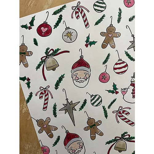 Ornements éparpillés - Feuilles d'emballage cadeau pour la vente par Lamb + Joy