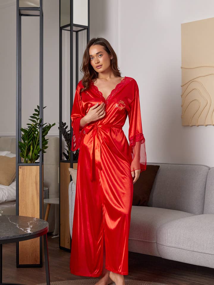 Sisters G Kids - Wholesale Robe – Women's - Elegant Lace Sexy robes for women21