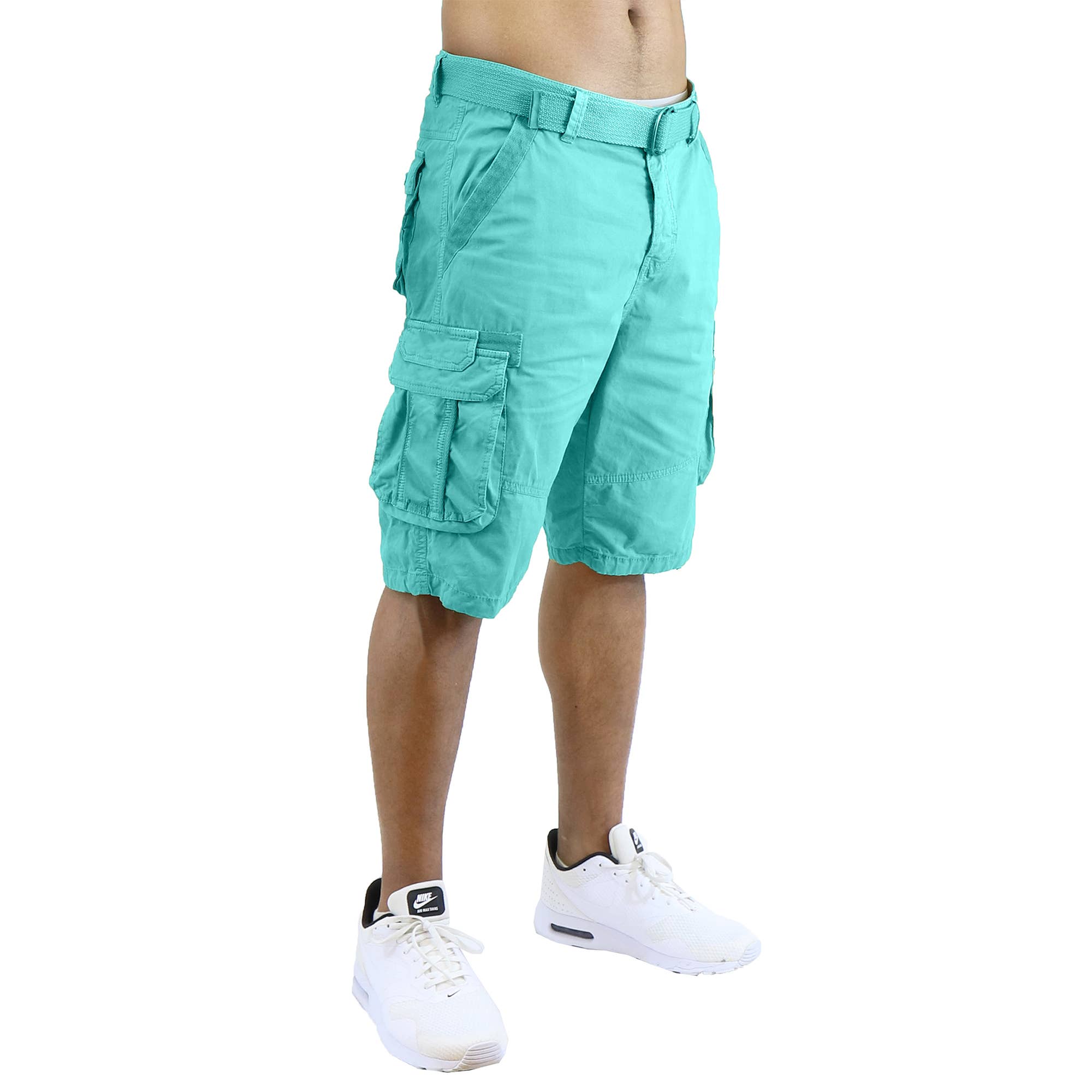 Galaxy By Harvic – wholesale Shorts – Men's – Men's Classic-Fit Distressed Belted Cargo Shorts8