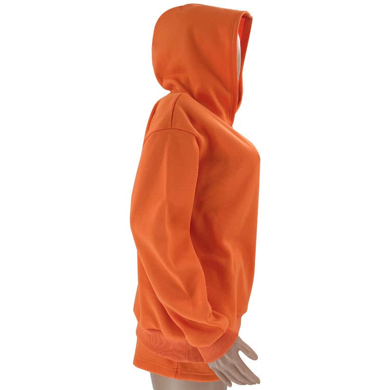 HIDDENBRAND - Wholesale Lounge Set - Women's - Oversized hooded sweatshirt and short 2 piece set outfits6