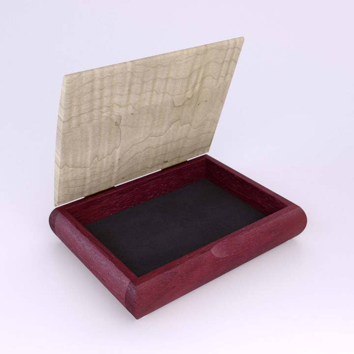 Mikutowski Woodworking - Venta al por mayor Joyero/organizador de joyas - Caja Tranquility de madera grabada con frases superventas47