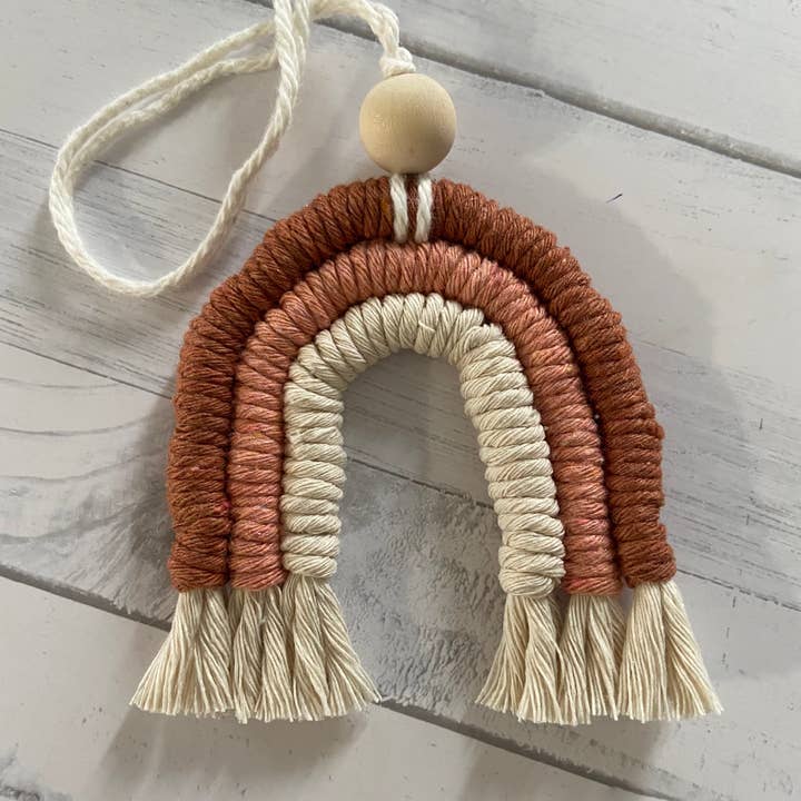 Chickadee Creations - Wholesale Car Freshener - Women's - Macrame rainbow car diffuser1