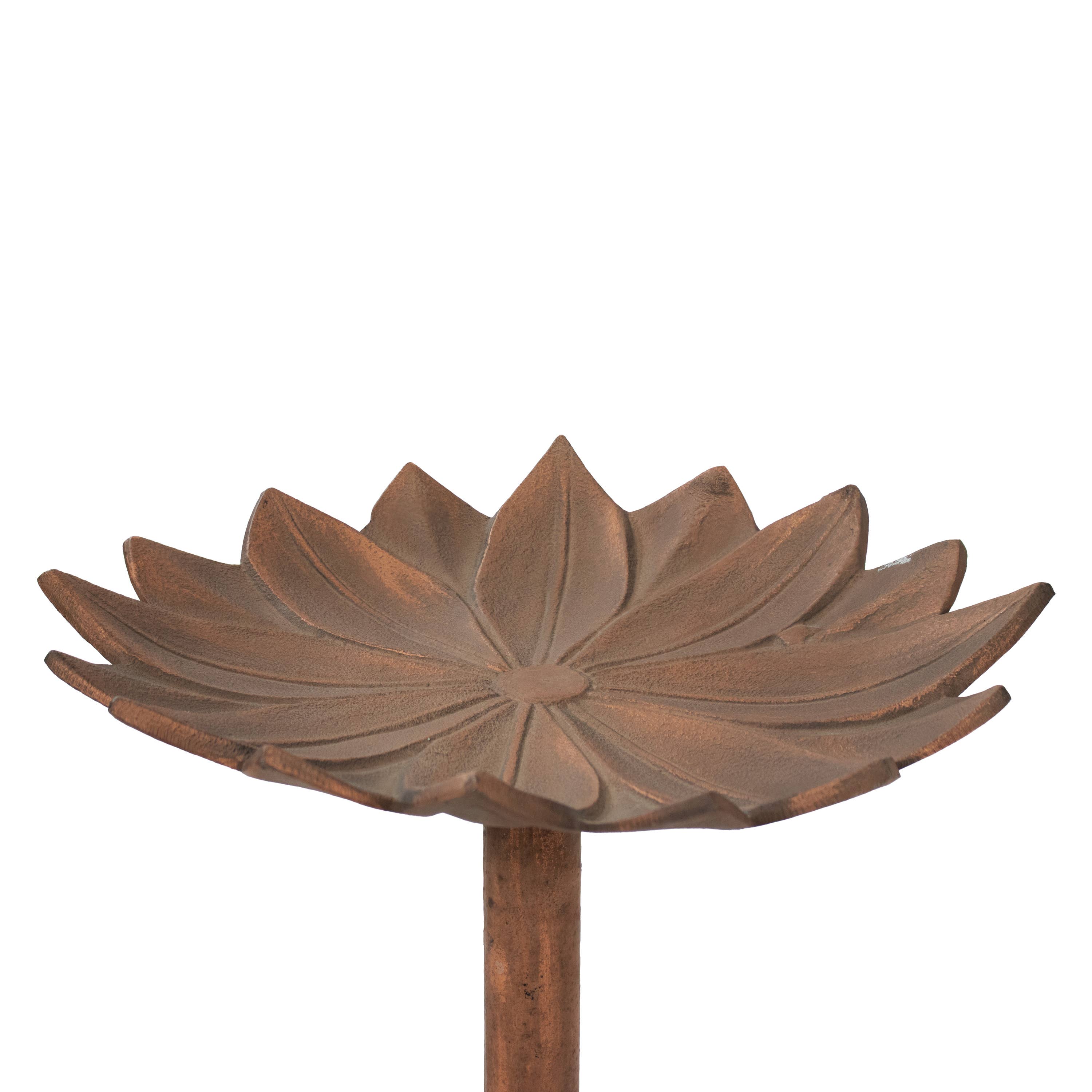 Sunnydaze Decor - Wholesale Bird Bath - Garden Lotus Metal Bird Bath - Copper Patina - 16.5-Inch7