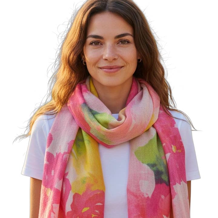 Happy Lona - Wholesale Scarf - Women's - Bloom Brush1