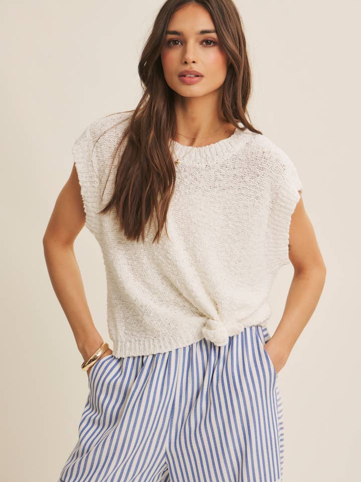 TOP DE MALHA DE ALGODÃO TEXTURIZADO DE CONFORTO RESPIRÁVEL E CORTE LARGO por atacado de in february