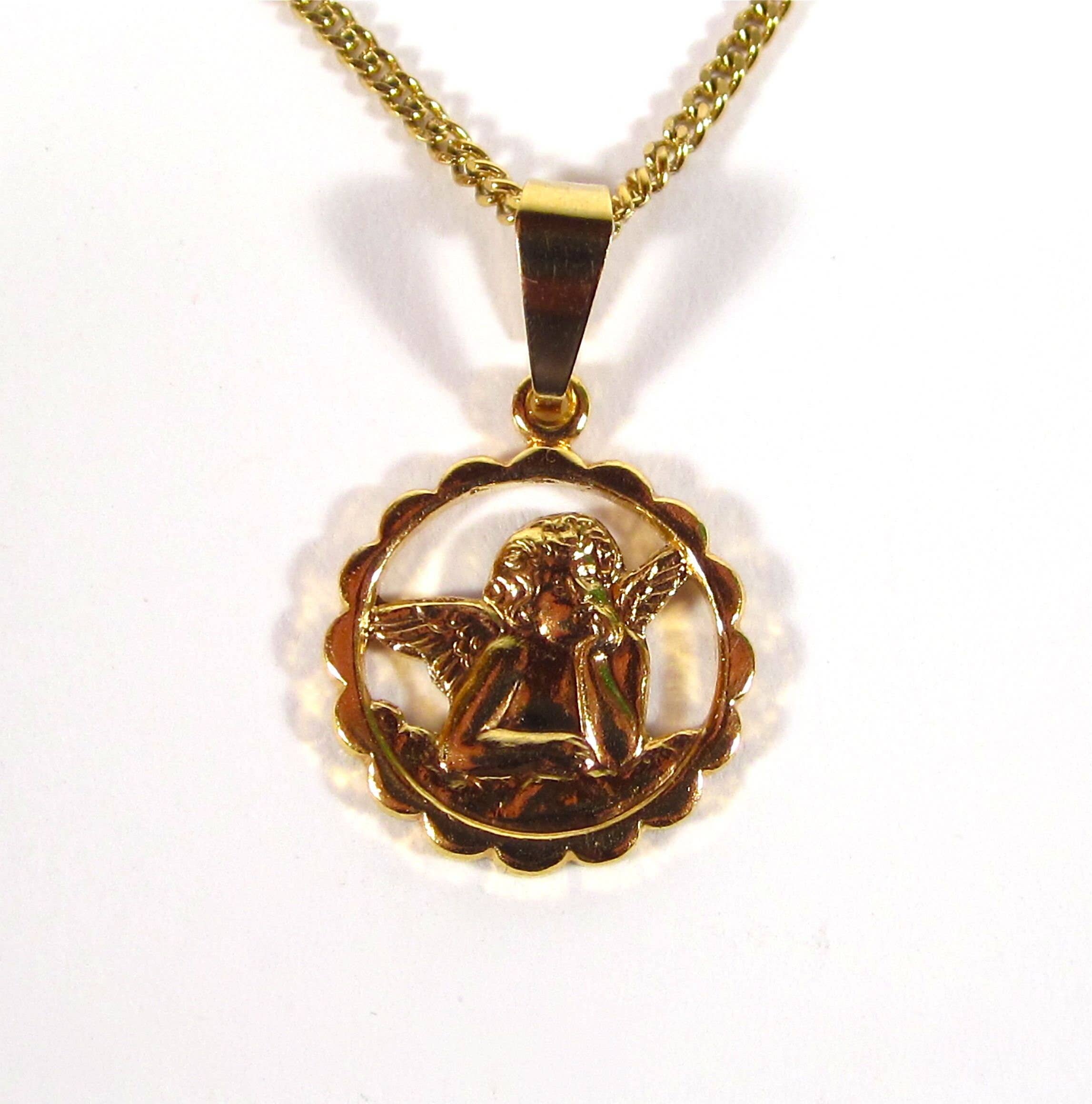 SoHo Schmuckmanufaktur - Wholesale Pendant/Charm Necklace - SoHo® Chain Cherub Angel Guardian Angel 18Kt Gold Plated3