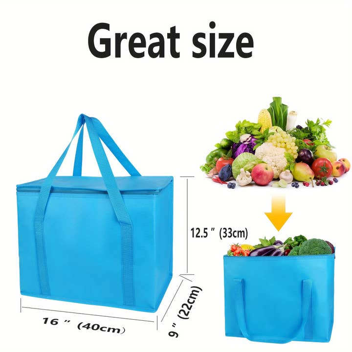 NARWEY INC - Wholesale Cooler/Cooler Bag - 2pcs Insulated Grocery Bags with Zipped Closure Cooler Bag4