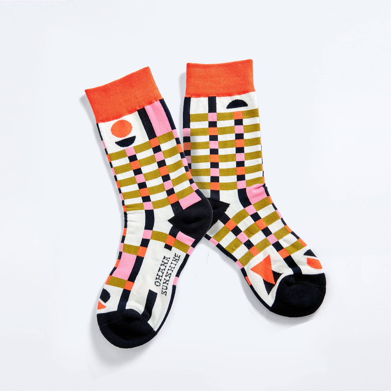 Ohana Sunshine - Wholesale Socks - Unisex - Soft Combed Cotton Crew Socks  | Bauhaus Bliss1