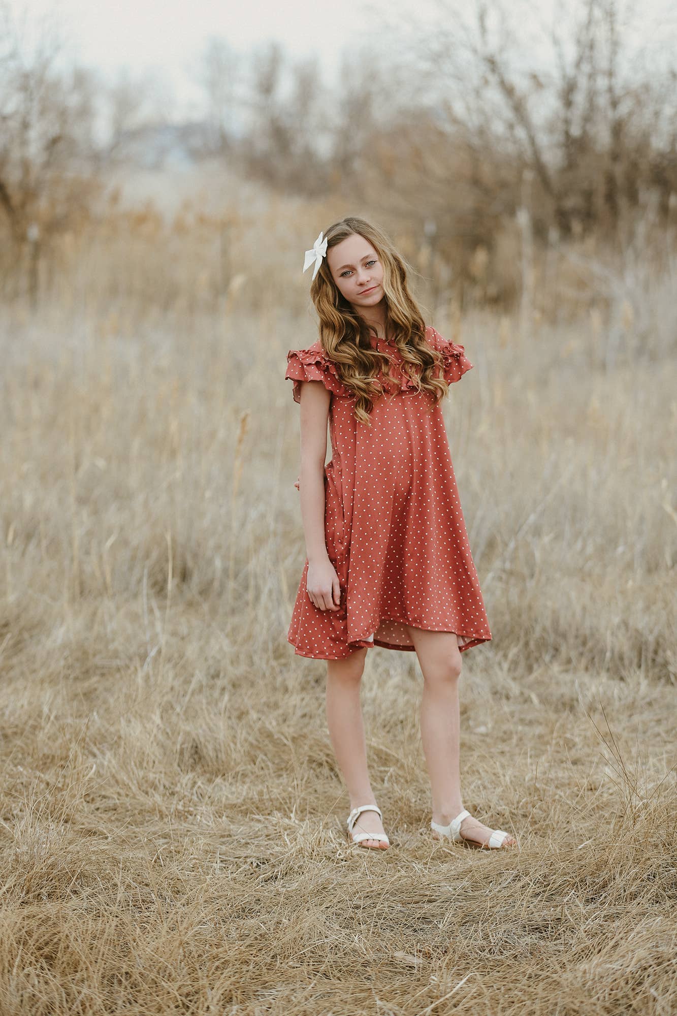 Navy Fields – Engroshandel Kjole - Børn – Posey Mauve Heart Kjole1