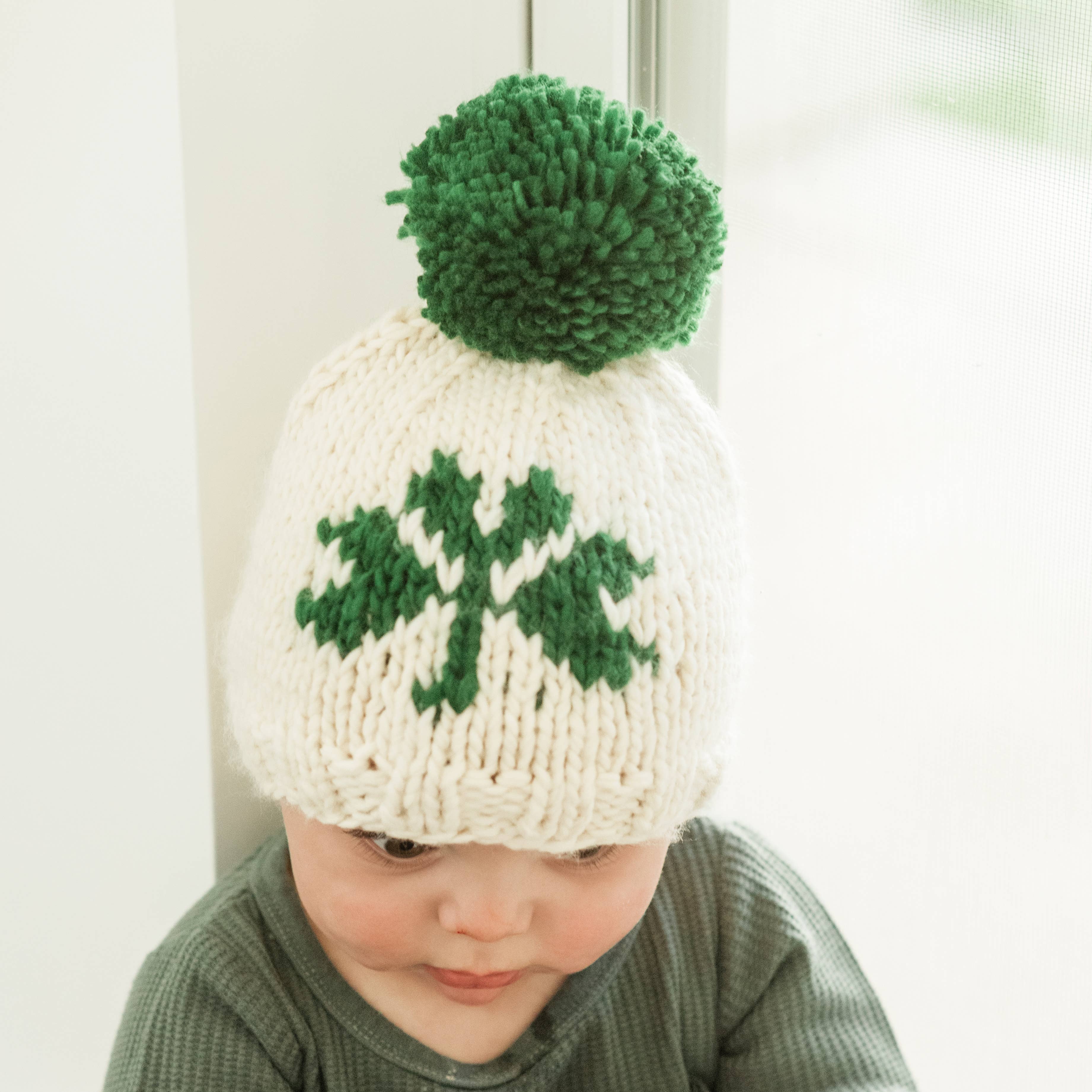 Huggalugs – wholesale Beanie – Kids – Shamrock St. Patrick's Day Hand Knit Beanie Hat Baby & Kids5