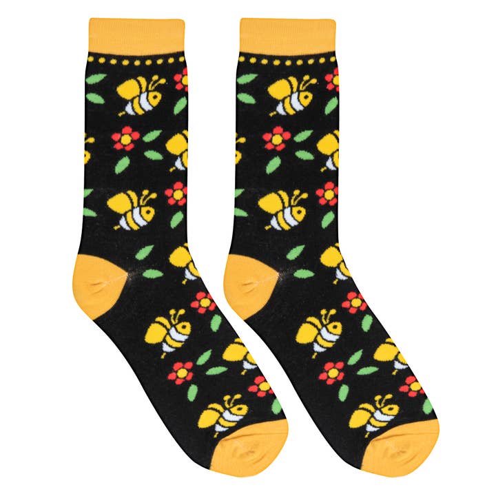 Crazy Socks - Wholesale Socks - Women's - Crazy Socks - Womens Crew - Bumble Bees