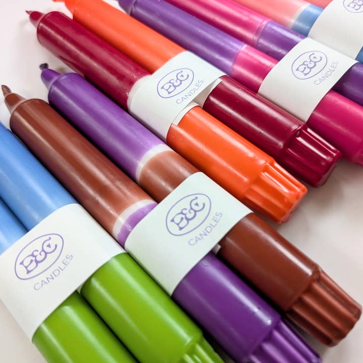 Elate and Co. - Wholesale Tapered Candle/Candlestick - Dip Dye Winter selction1