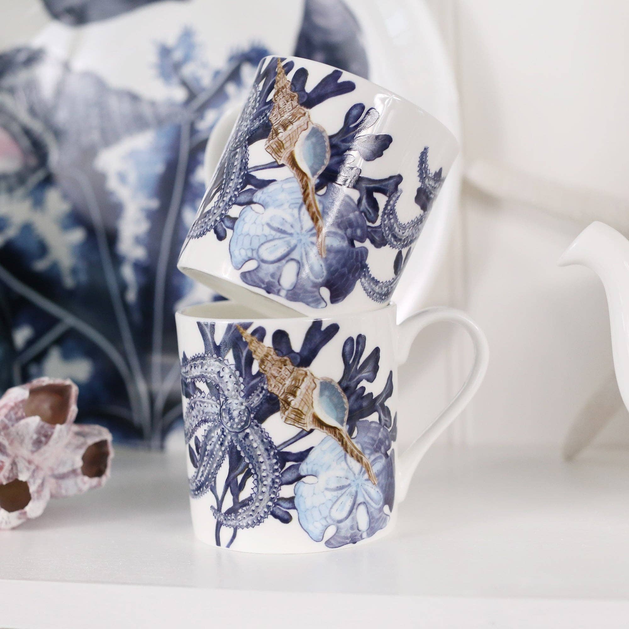 Cream Cornwall – wholesale Kaffekoppar – Bone China Beachcomber mugg1