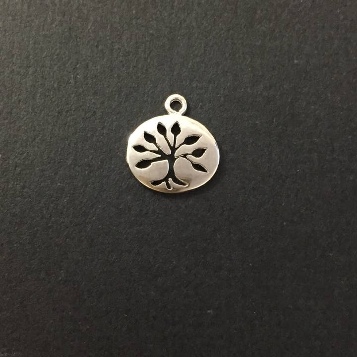 The Bead Bazaar - Wholesale Individual charm/pendant - 18K Small Gold Tree of Life Charm, Silver Nature Giving Tree Jewelry, Dainty Tree of Life Charm For Jewelry Making, Bulk Wholesale Charm6