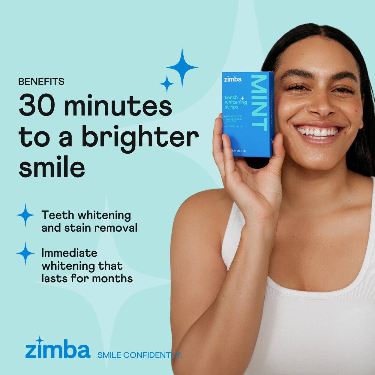 Zimba Whitening - Wholesale Teeth Whitener - Mint Teeth Whitening Strips1