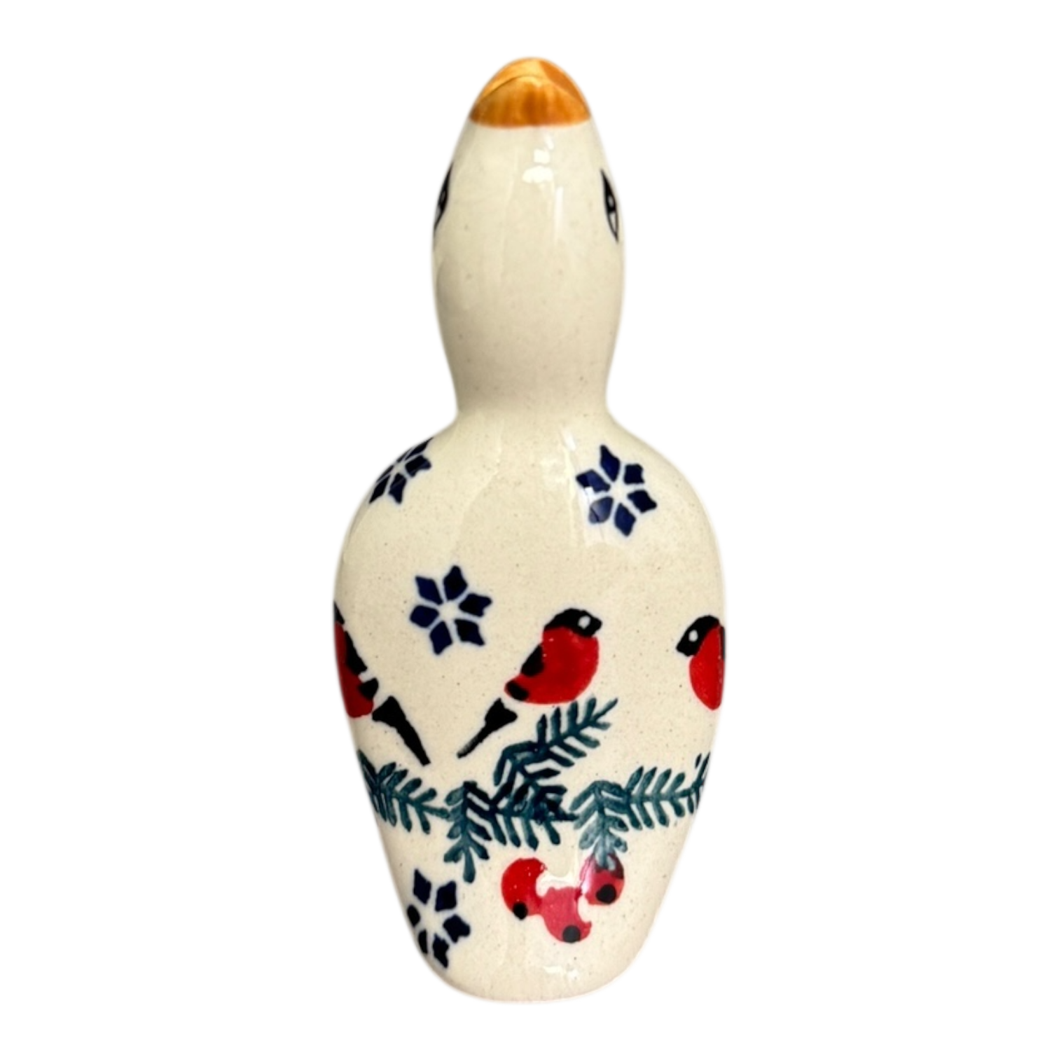 Polish Pottery Outlet - Wholesale Decorative Tabletop Object - Pie Bird, 4", Manufaktura, (P189) in "Red Bird" by Manufaktura | P189T-GILE1