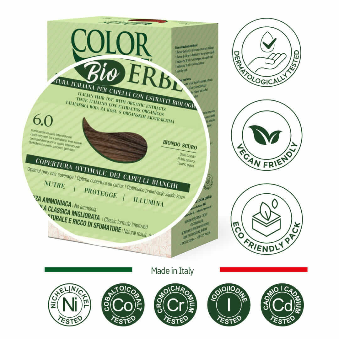 COLOR ERBE - Wholesale Hair Dye - Color Erbe Estr. Dye Bio Dark Blonde (6.0) - Made in Italy1