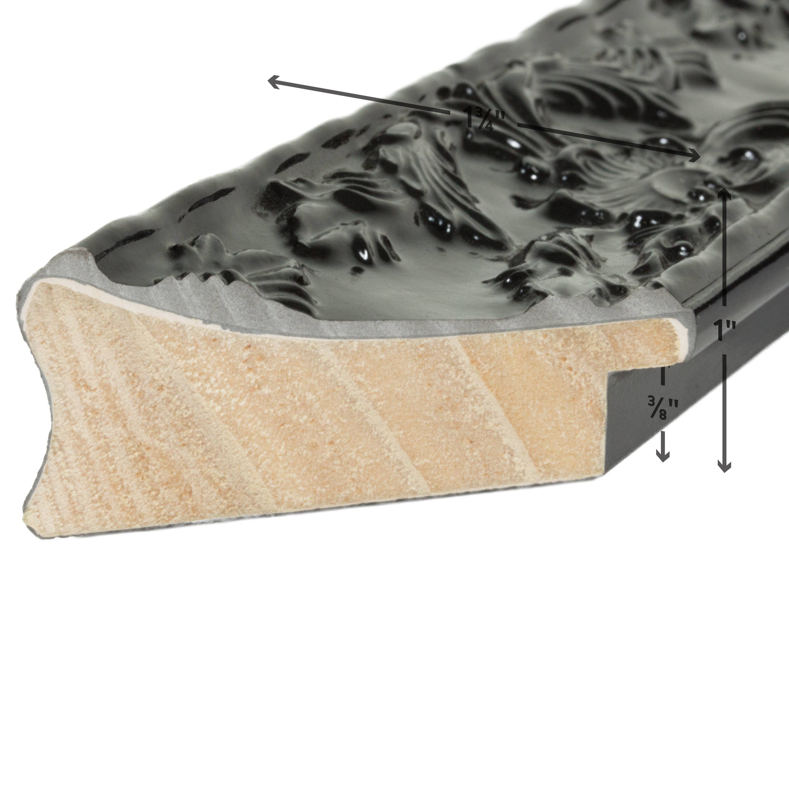 Craig Frames - Wholesale Picture Frame - 11x14 Picture Frame, Renaissance Obsidian Black, Assembled1