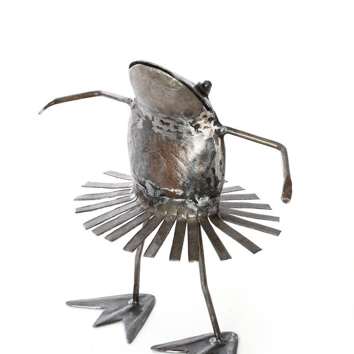 Swahili | AFRICAN MODERN - Wholesale Sculpture - Metal Dancing Frog Sculpture