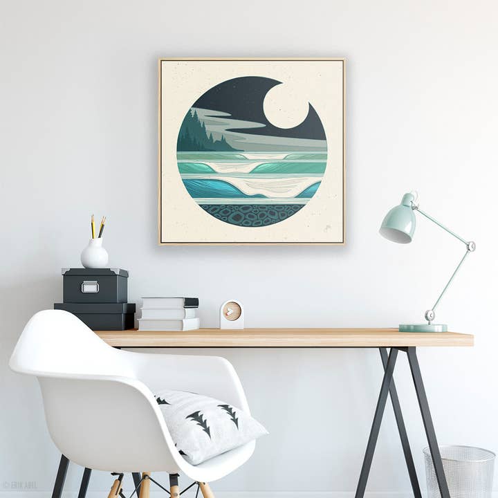 Abel Arts - Wholesale Art Print - NW Moon - WHLSL Print1