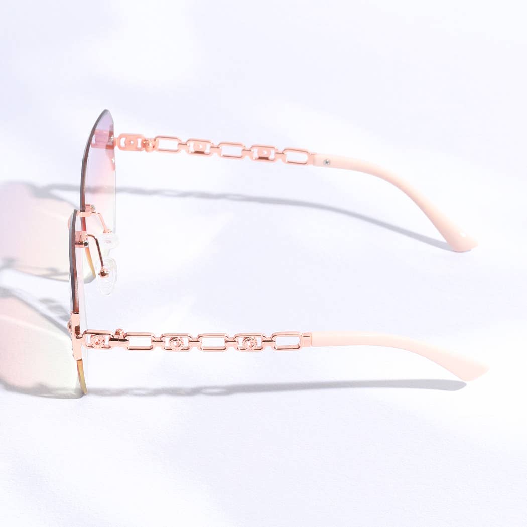  ASSORTED COLOR Hexagon Lenses Linked Design Legs Sunglasses for wholesale on Faire5