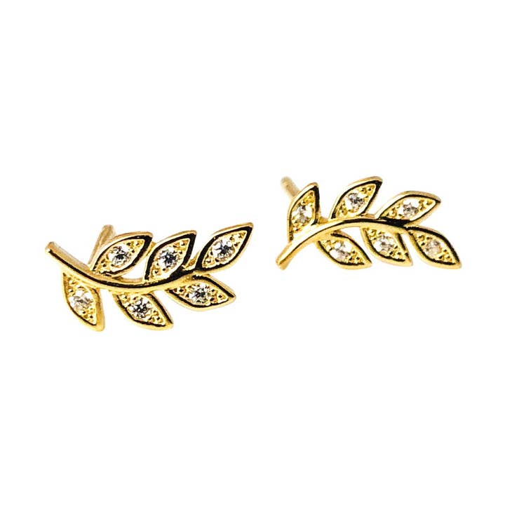 CZ Zweig-Ohrringe für den Großhandel von Modern Opus