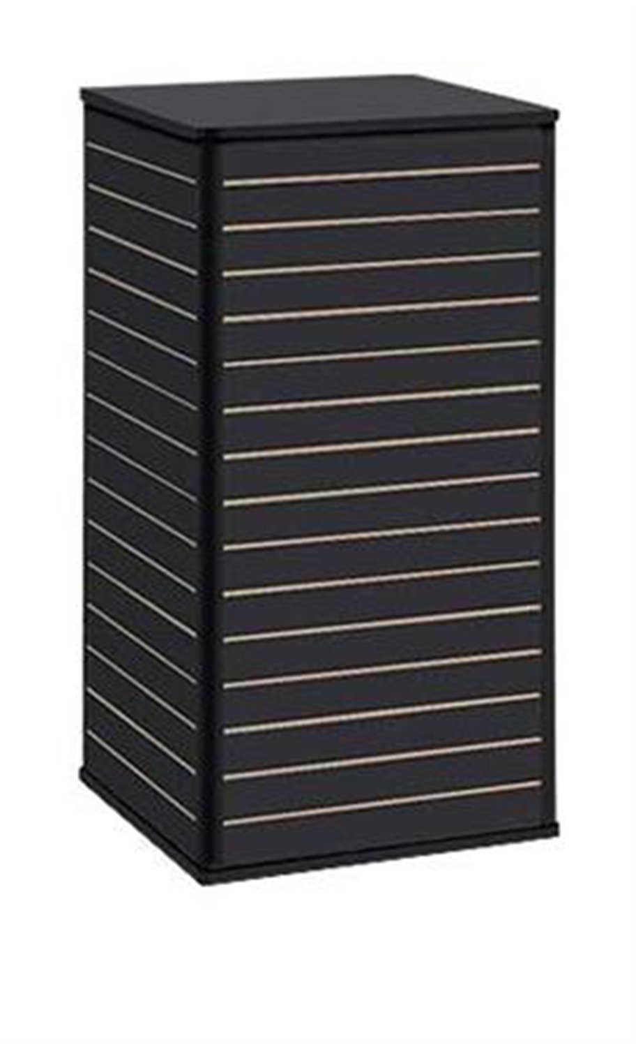 Store Supply Warehouse - Wholesale Retailer Display - Accessories - 24''W x 24''D x 48''H Black Slatwall Tower 0