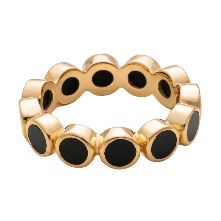 Hilke Collection - Ring, la moda Nero 1, guld för wholesale av Hilke Collection AB