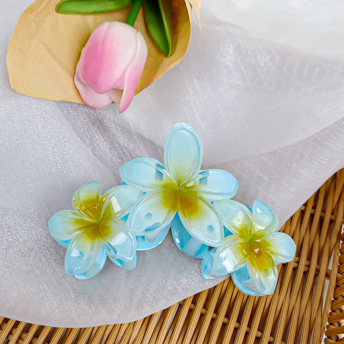 Little Trendy - Wholesale Hair Clip - Women's - Candy-colored flower hair claw beach vacation hair accessory4