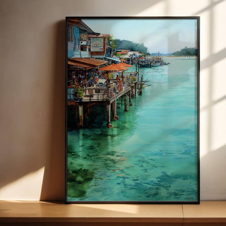 Langkawi, Malaysia – Watercolor Art Print for wholesale by Premium Travel Art