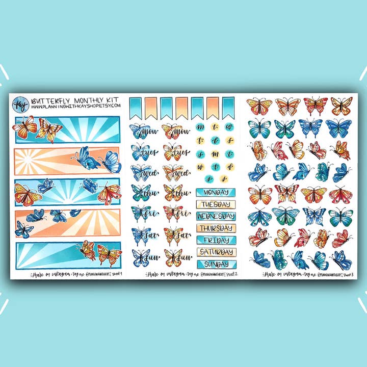 Monatliches Schmetterlings-Set für den Großhandel von Planning With Kay