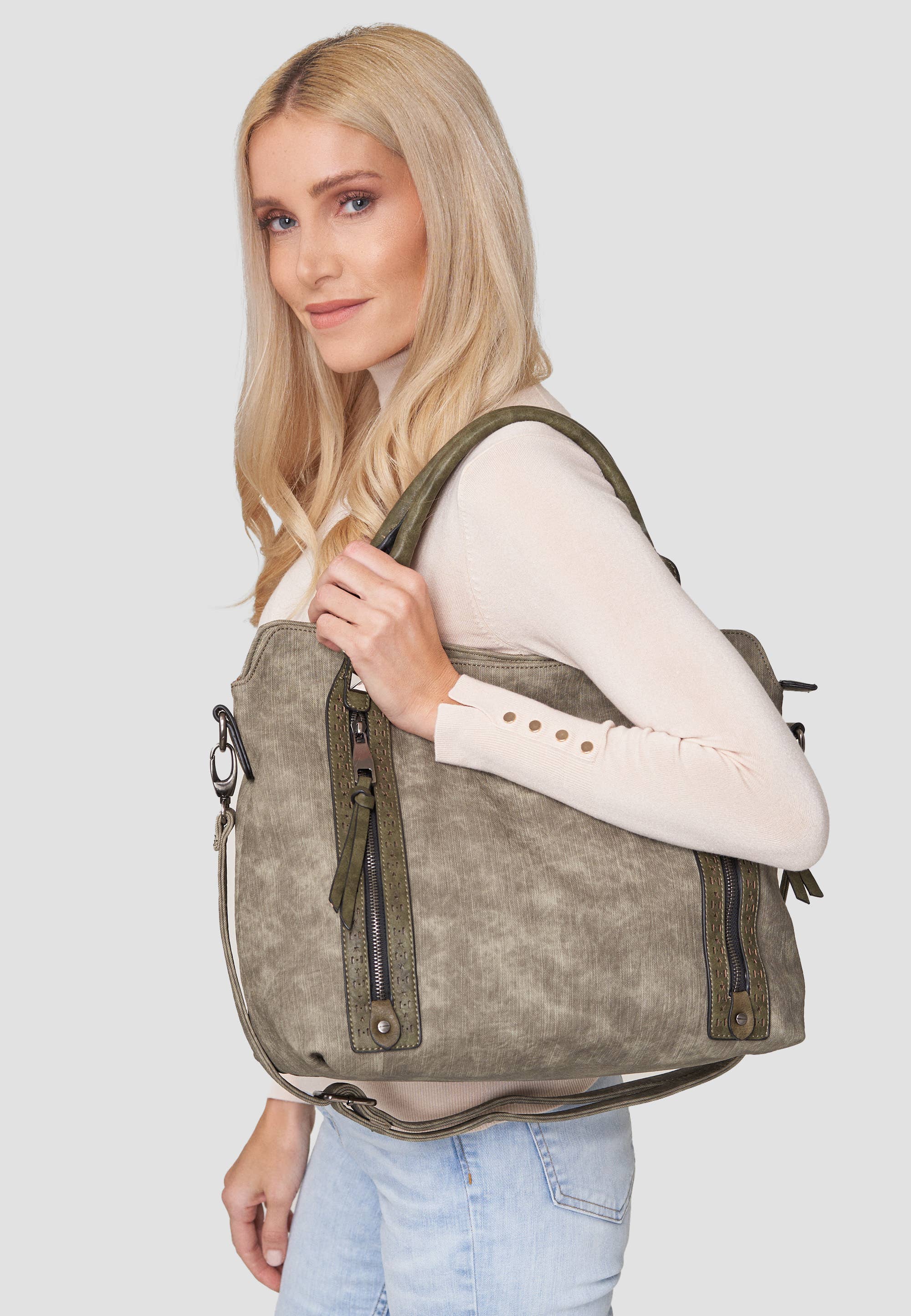 HJS - Wholesale Shoulder Bag - Women's - 'POTRERO' Handbag - Fashionable Women's Handbag in Vintage2